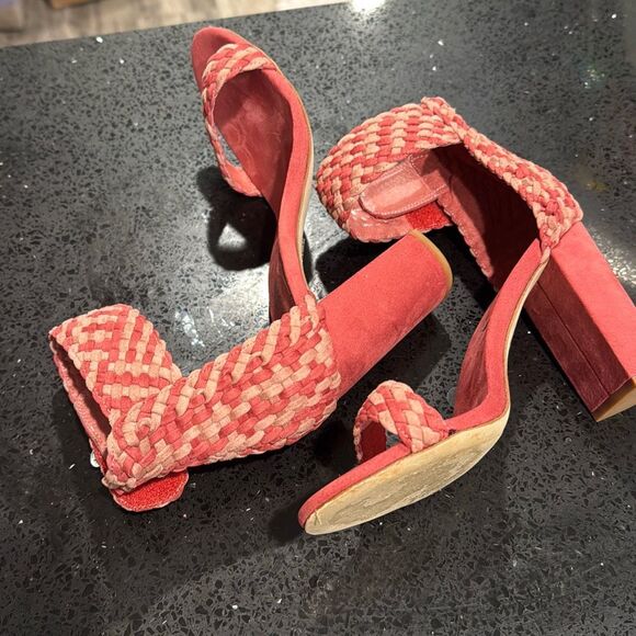 Jeffrey Campbell Lindsey Woven Braided Heel Sandals Size 6.5 EUC Womens - Picture 3 of 7